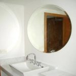 Espelho Bisotado Redondo para Banheiro